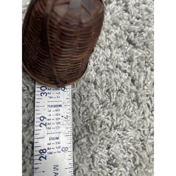 Antique Bamboo Basket Style Tea Strainer Infuser Kitchen Utensil Handmade - Picture 9 of 10